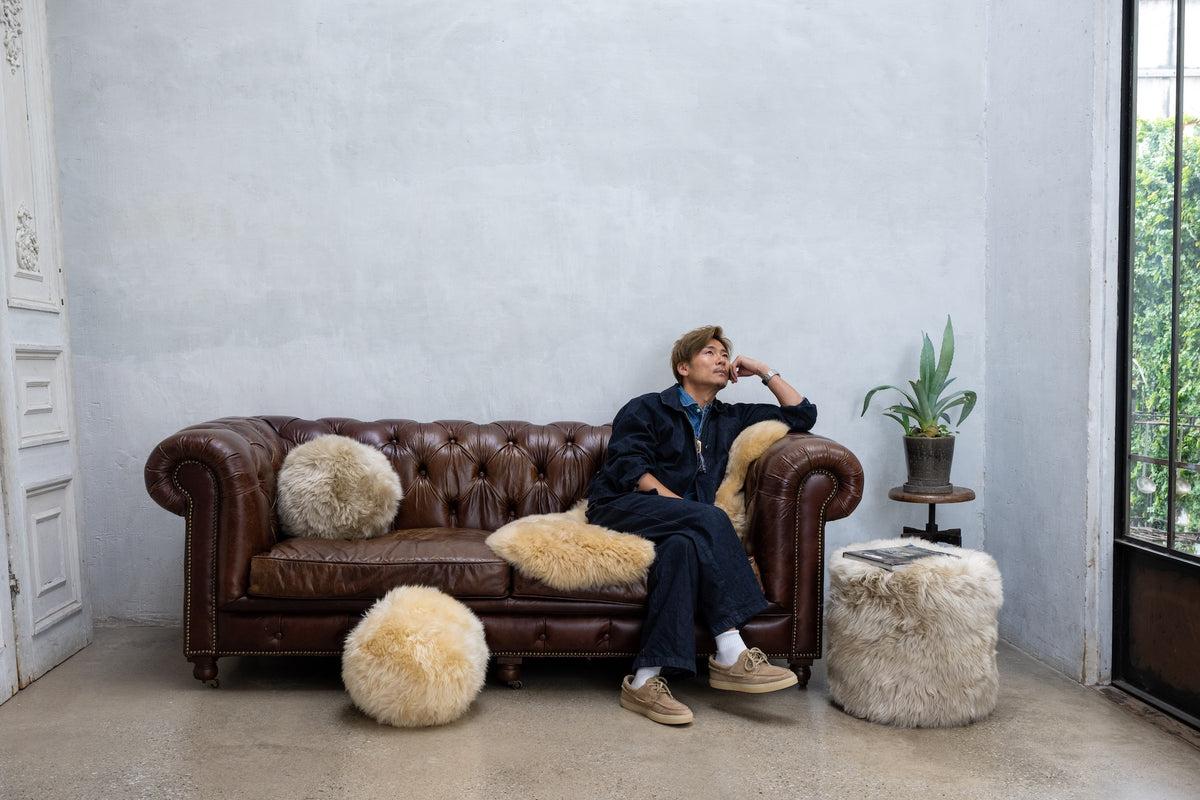 Mouton Round Seat Cushion —円形シートクッション(ロングタイプ)