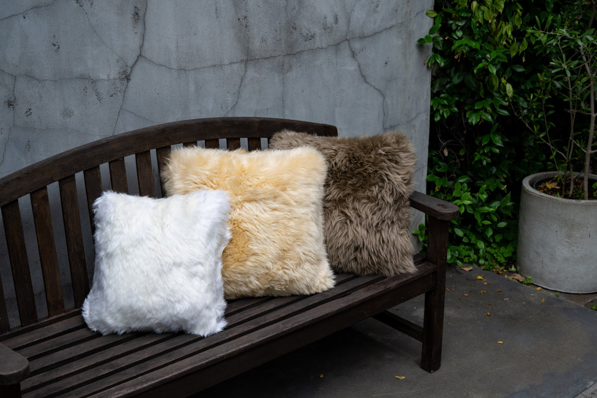 Mouton Long Wool Cushion —クッション(ロングタイプ・中材入り)40×40cm/45×45cm